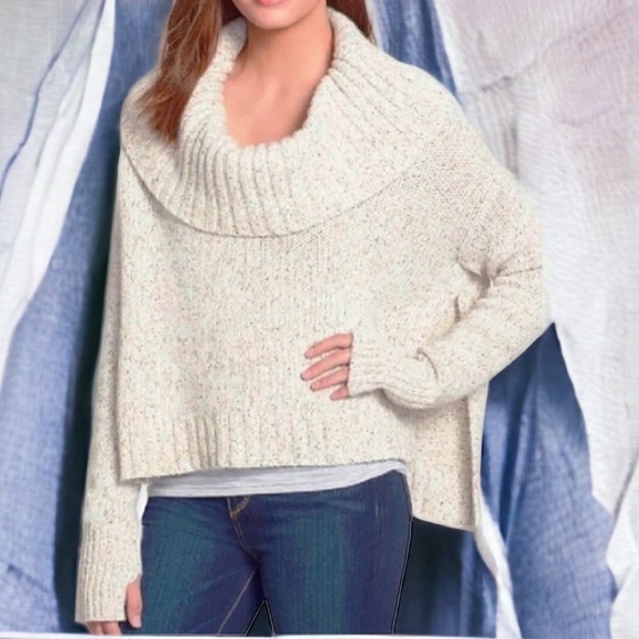 🌺 NOT 4 SALE 🌺 Eileen Fisher Luxe Cashmere Cowl Neck Sweater XXS Speckled NWT - Picture 3 of 13